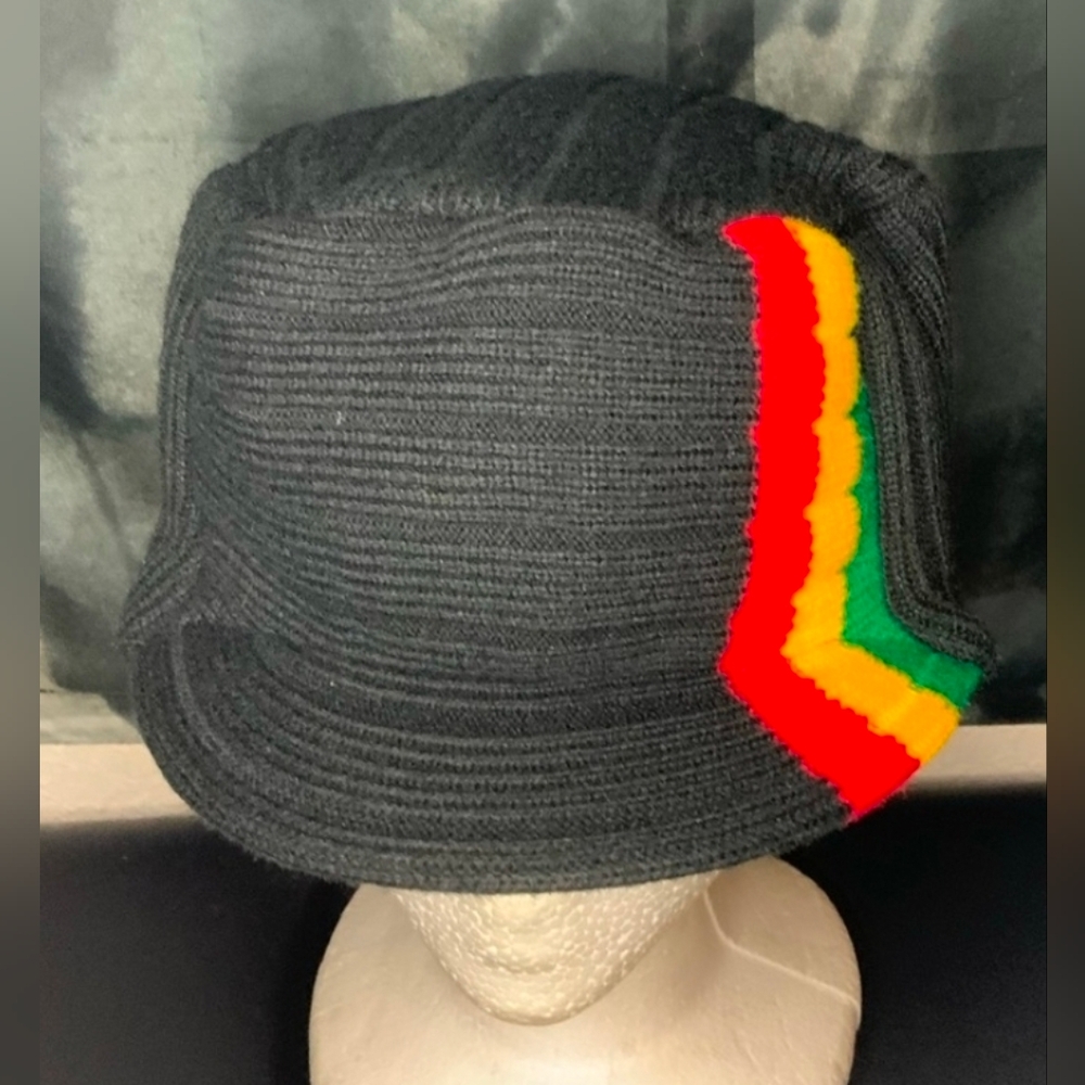 Rasta Beanie Skull Cap Kids Unisex - Picture 2 of 12